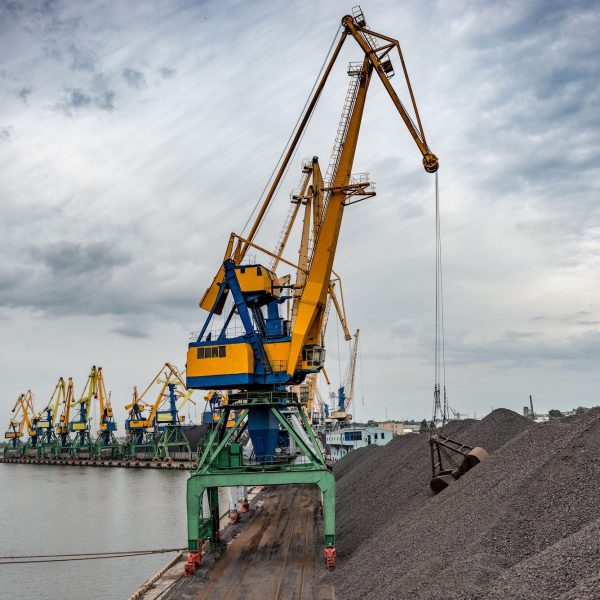 Work in port coal handling terminal.